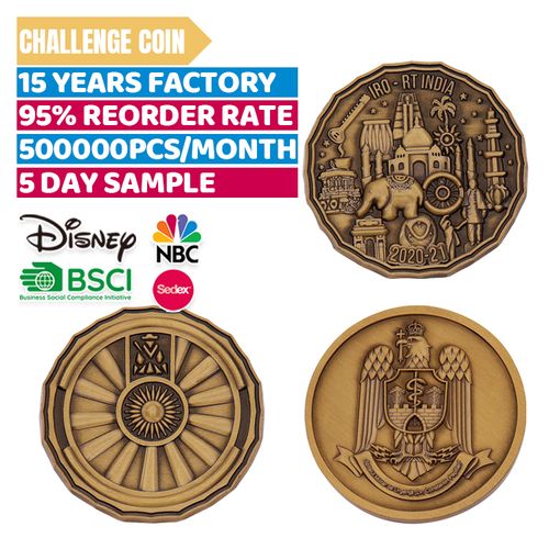 Custom Logo Russia Country Laser Engraving Nation Coin Double-Sided Metal 3d Challenge Coin