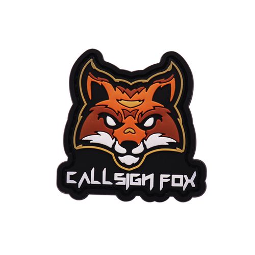 Patch tactique personnalisé en PVC souple 2D Motif 3D Ibealinx Fox Forme cool Patchs en PVC souple en caoutchouc