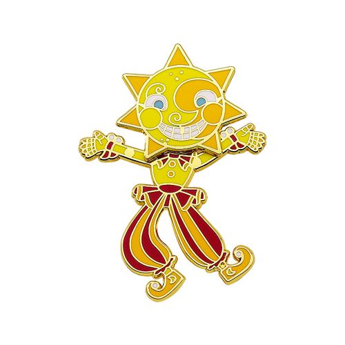 High Quality Wholesaler Custom Metal Enamel Pin Cute Sun Rotatable Anime Hard Enamel Pin