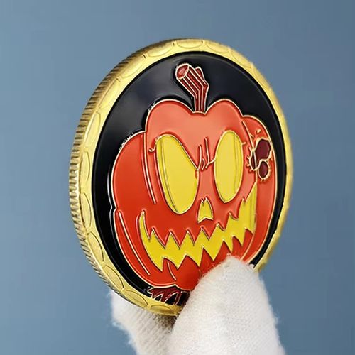 Custom Halloween Carnival Event Festival Soft Enamel Cartoon Double Sided Challenge Coin