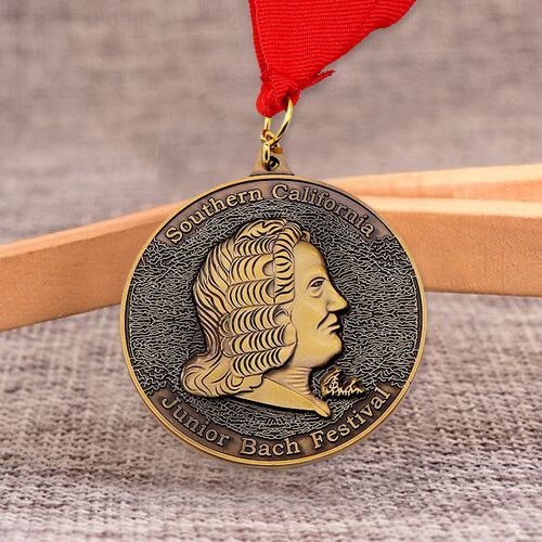 Médaille de récompense de musique de danse de guitare d&#39;école personnalisée en métal 3D de musicien célèbre de sport rond de couleur