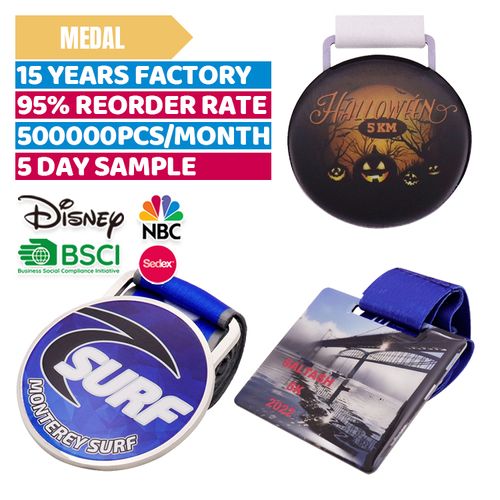 Metal Offset Printing Marathon Running Finisher Medal Custom Sport Medals