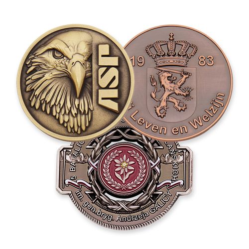 Manufacturer Custom Souvenir Gold Silver Copper Bronze Enamel 3D Metal Commemorative Challenge Coin