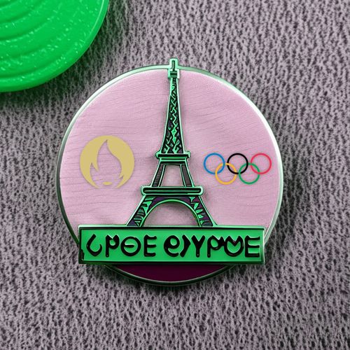 Custom Metal Meet Badges Safety Olympic Mascot Enamel Brooch Lapel Pin Sports
