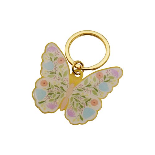 Personalized Promotional Metal Gift Butterfly Drop Glue Custom Logo Offset Printing Keychain