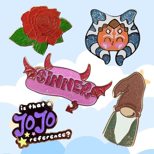 Manufacturer Cartoon Anime Metal Lapel Pin Badge Design Your Own Custom Made Soft Hard Glitter Enamel Pin for Decoration