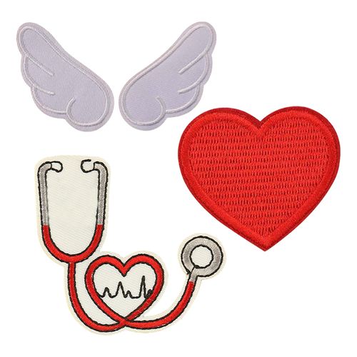 Custom Applique Designer Cut Iron On Patch Embroidered Doctor Logo Anime Clothes Hat Woven Patch Sew On For Jacket