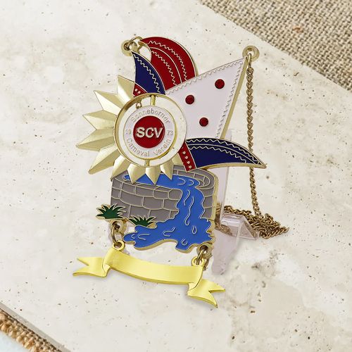 Medallas Custom Logo Kids Large Ship Gold Plated Enamel Colorful Commemorative Clown Carnival Events Medals with Chain
