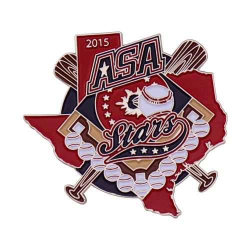 Promotional Custom American Baseball Sport Team Club Badge Metal Lapel Pin Enamel Baseball Team Hat Trading Pins
