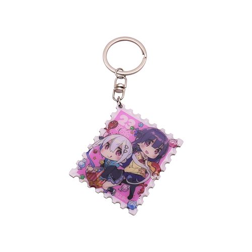 Promotional Offset Print Epoxy Key Chain Bulk Unique Cartoon Girls Custom Printing Logo Metal Keychain