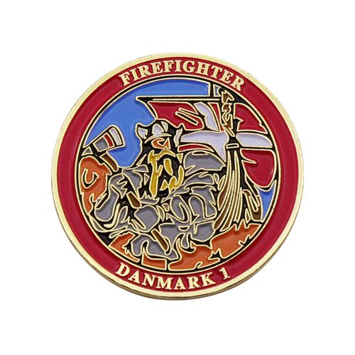 High Quality Factory Custom Metal Challenge Coin Die Casting Fire Fighting Logo Hero Award Souvenir Coin