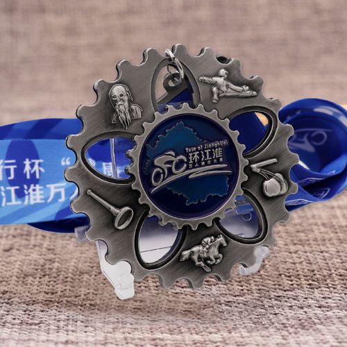 Popular Factory Design Metal Bell Medal Sublimation Personalized Medal Sports Sliver Plating Souvenir Medal Holder