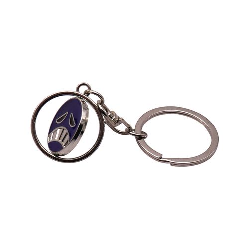 Accept Custom Logo Sublimation Rotate Blank Spin Metal Keychain Spinning Keyholder Rotatable Pendant Keychain Metal Spinning