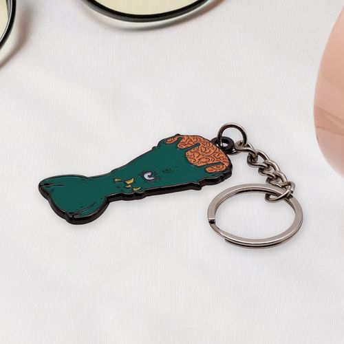 Promotional Cartoon Character 3D Keychains Blue Crab Custom Soft Enamel Souvenir Keyring Keychain for Fans