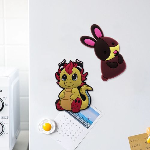 Fridge Magnets Kids Cartoon Zoo Animal Magnetic Toys Toddler 3D PVC Refrigerator Magnets for Whiteboard Baby Magnets