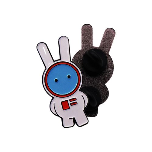 Insignia de Pin de esmalte suave de conejos de dibujos animados, pequeños animales encantadores personalizados, pines de solapa para decoraciones