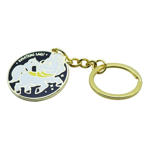 Custom High Quality Metal Keyrings Flash Fairy Tale 3d Hard Enamel Keychains Customized Unicorn Keychain Metal