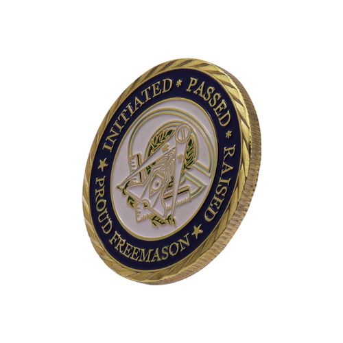 Монета с индивидуальным логотипом Chroma Freemason Fraternal Souvenir Coin Выиграй приз Отправить другу