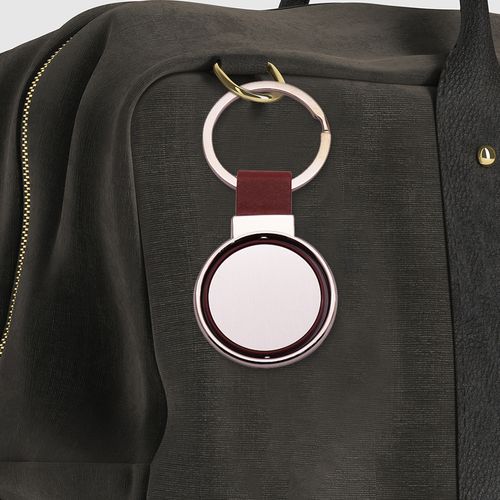 Llavero de cuero sintético de PU auténtico para coche, accesorio de lujo de metal con logotipo personalizado sin mínimo