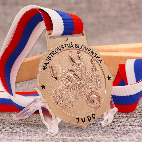 Design Wholesale Free Custom Judo Medal Zinc Alloy Jiu Jitsu Medal Metal Souvenir Medal Judo