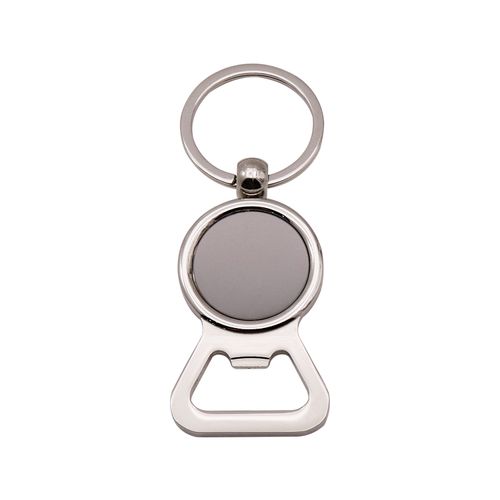Custom Metal Keychain Sliver Plating Zinc Alloy Keychain Souvenir Bottle Opener Key Chain