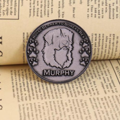 Silver Commemorative Old Coins Souvenir Pet Memorial Metal Custom 3D Metal Engraved Challenge Coin