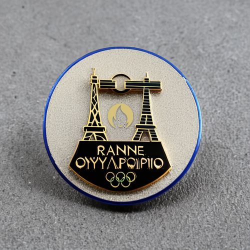 Custom 2024 France Paris Olympic Parcel-gilt and Enamel Pin