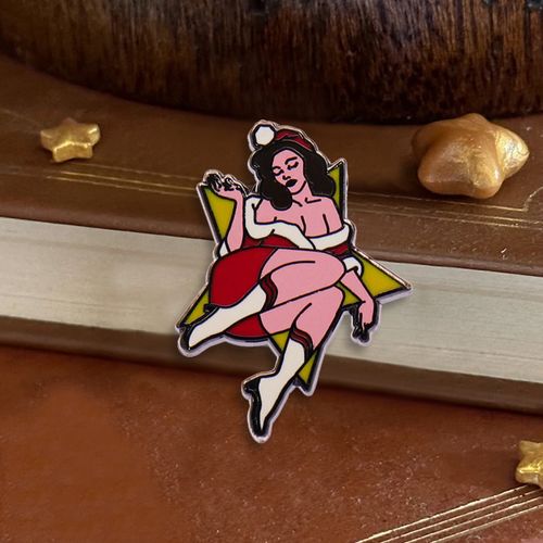 Christmas Girl Pins Metal Lapel Pin Design Cute Girl Anime Characters Custom Hard Enamel Lapel Pin Manufacturer