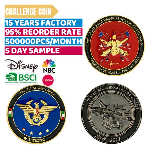 Custom Any Countries Coin Souvenir Metal Craft Coin Embossed Enamel Army Challenge Coin