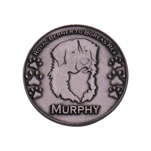 Moedas antigas comemorativas de prata, lembrança, memorial para animais de estimação, metal personalizado, 3D, gravado, moeda de desafio