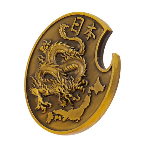 Custom Metal Japanese Souvenir Challenge Coin With Bottle Opener