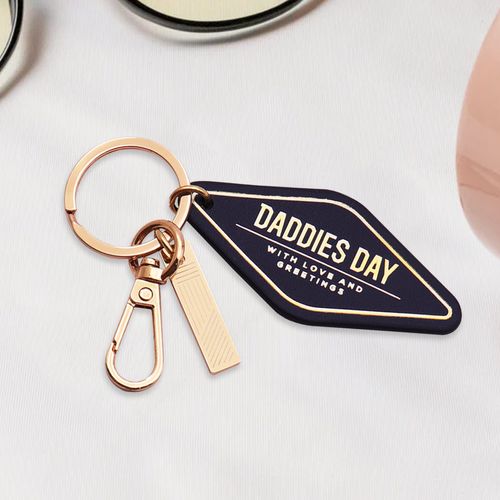 Keychain With Love and Greeting Boyfriend Husband Gift Father's Day Valentines Day Stainless Steel Keyring