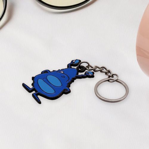 Chaveiros promocionais de personagem de desenho animado 3D Blue Crab personalizado esmalte macio lembrança chaveiro chaveiro para fãs