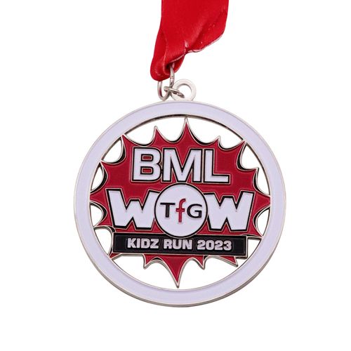 Manufacturer Wholesale Custom Kids Race Blank 3D Award Marathon Running Custom Metal Sport Medal With Ribbon
