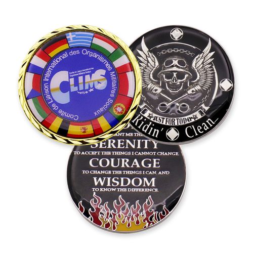 Double Collectible Coins Logo 3D Event Souvenir Enamel Commemorative Metal Custom Epoxy Challenge Coin