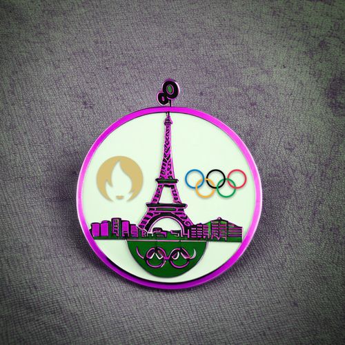 Custom Metal Meet Badges Safety Olympic Mascot Enamel Brooch Lapel Pin Sports
