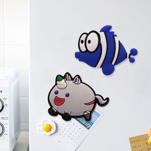 Imanes de nevera creativos para niños, diseño único de arte en forma de animal, tortuga marina, pez payaso, juguete para decoración de cocina