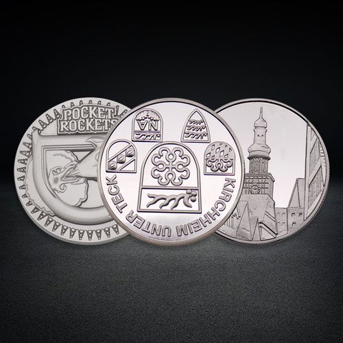 Custom Challenge Coin 3d 2D Metal Souvenir Commemorative Token Coin Engraved Collectible Silver Coins