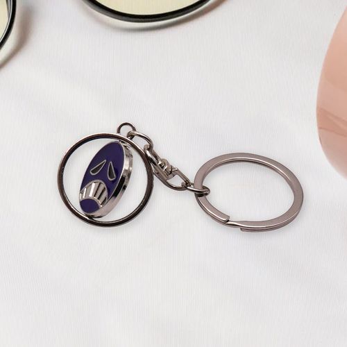 Accept Custom Logo Sublimation Rotate Blank Spin Metal Keychain Spinning Keyholder Rotatable Pendant Keychain Metal Spinning