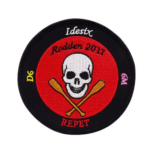 High Quality Round Embroidered Patch Skull Iron On Applique Mini Patch For Jeans Applications DIY Apparel Accessories