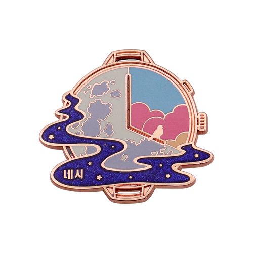 Manufacturer Design Metal Enamel Pin Custom Logo Hard Enamel Glitter Send Gift Fairy Badge Pin Souvenir Brooch