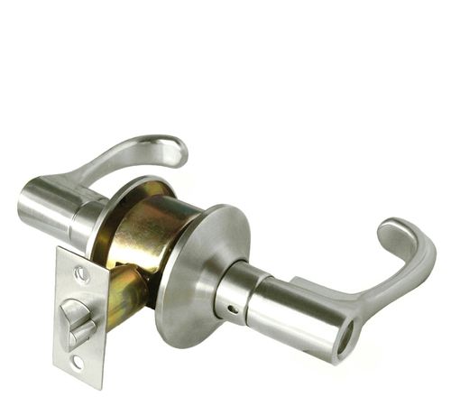 Cylindrical Leverset, Zinc Alloy Handle, Stainless Steel Rose, Entry Door Lever Lockset