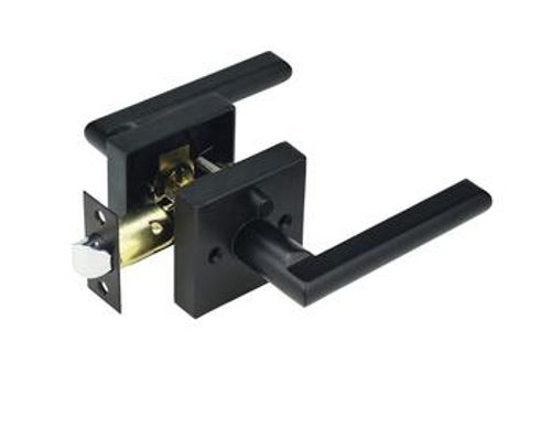 Cerradura de llave con manilla moderna,Usos para bano, alcoba y entrada principal KY3805BK-SN