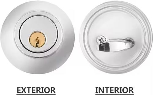 Single Cylinder Deadbolt, Modern Deadbolt Lock with Keys, Door Locks with Deadbolt for Front Door Entrance