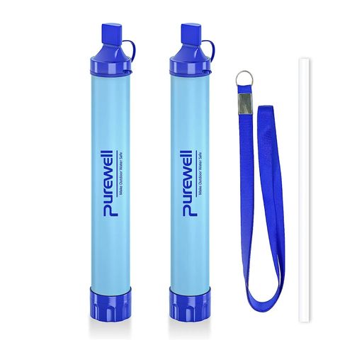 Purewell - Outdoor Personal Water Filter Life Straw for Emergency, Camping, Hiking, Climbing, Backpacking