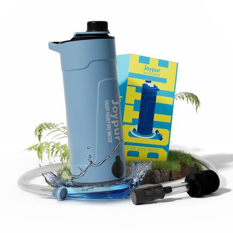 Authorized - Joypur Portable Electric Water Filter Bottle 22oz Water Purifier for Hiking, Backpacking, Travel, Survival