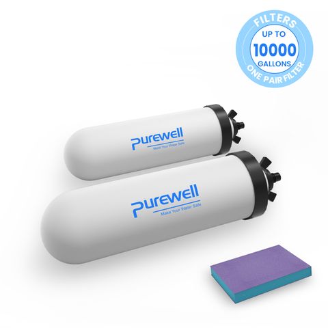 Purewell - K Series - Ceramic Water Filter Elements for Gravity-fed Water Filter System
