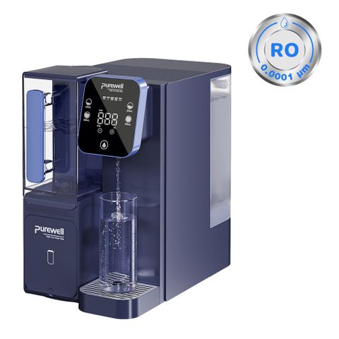 Purewell - Countertop Reverse Osmosis Water Purification System - Alkaline Water Filter with Portable Water Pitcher, NSF/ ANSI 58 Certified Elements