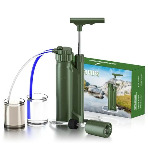 Purewell - Outdoor Pump Water Filter 0.0001μm Removes Virus, Bacteria, Protozoa, Chlorine, TDS, Salt from Sea Water
