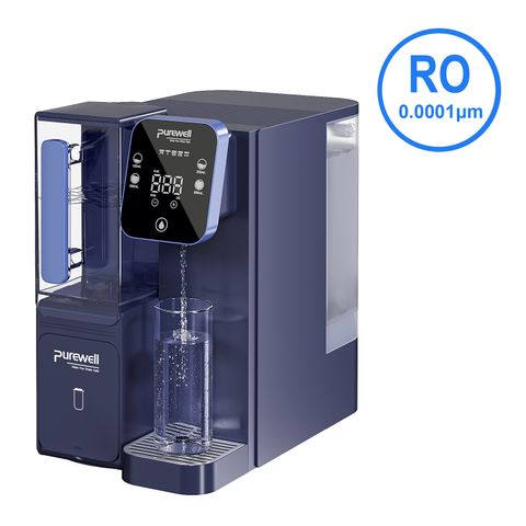Purewell - Countertop Reverse Osmosis Water Purification System - Alkaline Water Filter with Portable Water Pitcher, NSF/ ANSI 58 Certified Elements